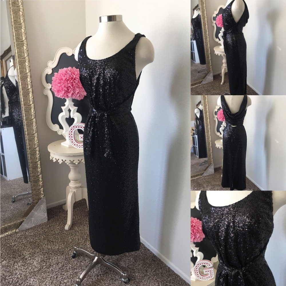🌺 MKC Marisa Kenson 
Black Sequin Dress